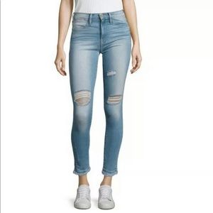 FRAME denim Le High Distressed skinny jeans 25